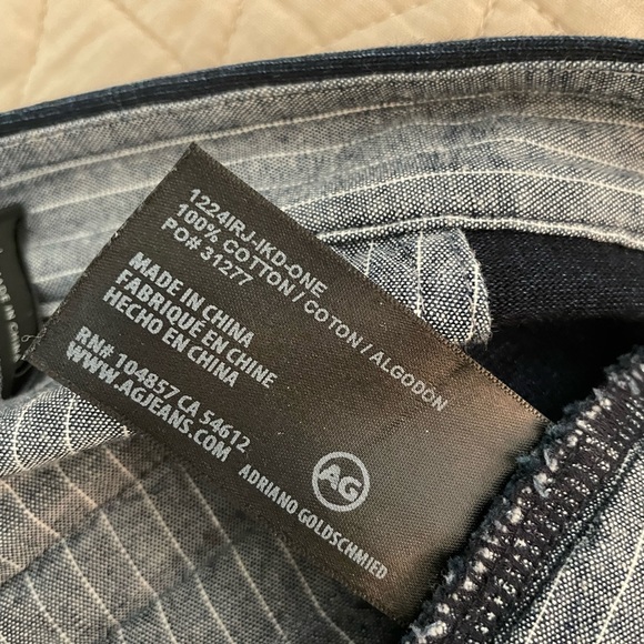 AG ADRIANO GOLDSCHMIED Hybrid Flat Front Twill Trouser in Indigo Size 36 - Picture 9 of 9